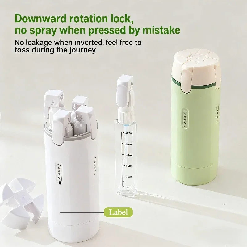 PrepEase 4-in-1 Leak-Proof Travel Bottle System