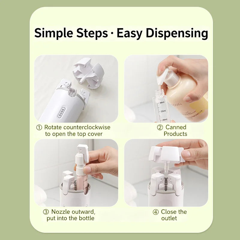 PrepEase 4-in-1 Leak-Proof Travel Bottle System